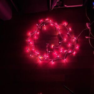 Pink lights 2 sets of decor/holiday/ accent lights never used them